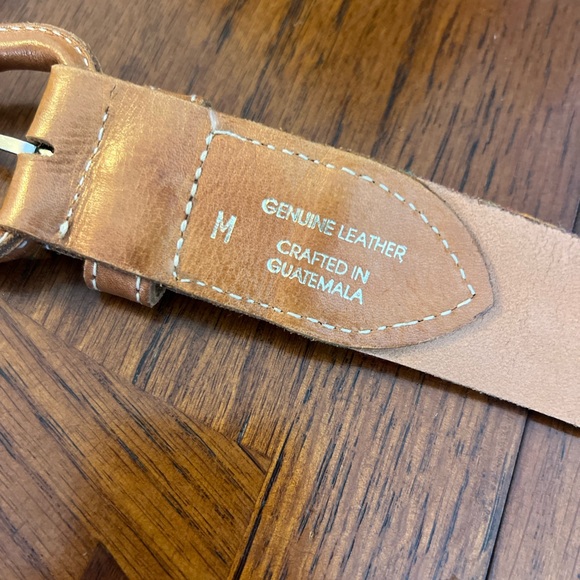 Vintage Leather Colorful Boho Embroidered Belt with Buckle and Rivet Detail - Picture 8 of 8